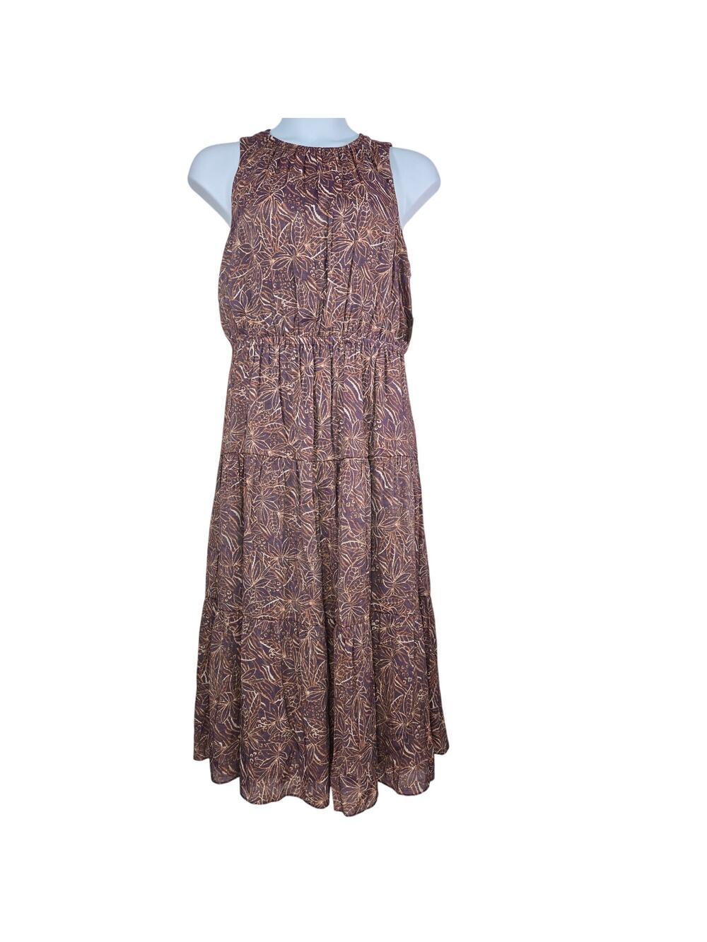 The Good Journey Midi Dress in Plum Size 16 NWT